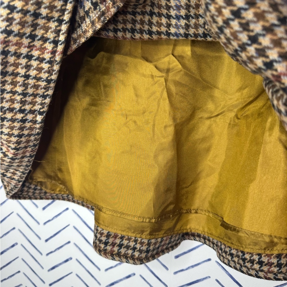 Jcrew Wool Houndstooth Flounce Mini Skirt Size 4 - Picture 3 of 7